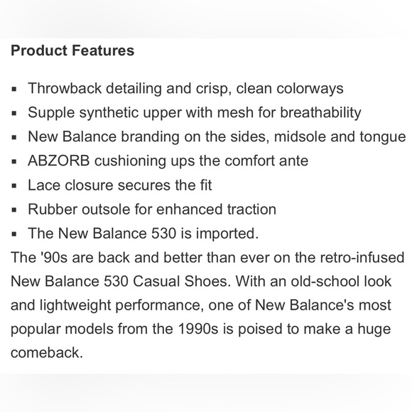 New Balance 530 - Women's Silver/Black/White size 9 - Picture 2 of 7